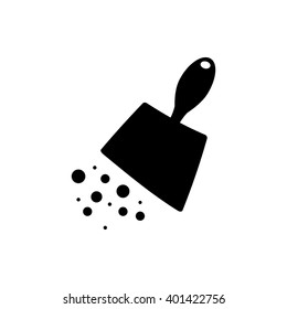 Scoop with garbage icon