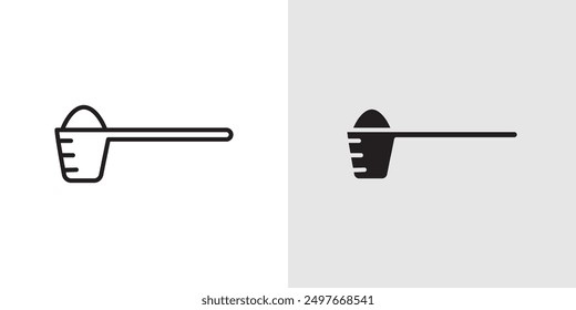 Scoop icon Black line art vector logo set