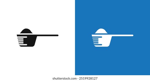 Scoop icon Flat vector set outline