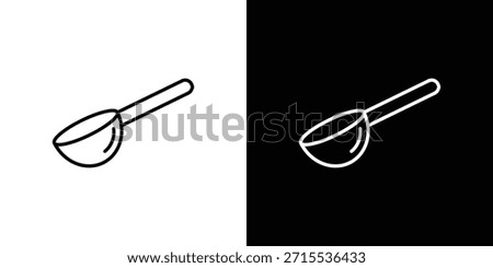 Scoop icon in line design. Editable stroke icons.