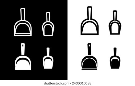 Scoop icon. Symbol of purification, cleanliness, housekeeping or cleaning. Cleaner attribute.