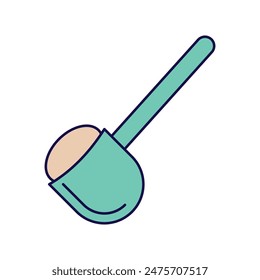 Scoop-Symbol mit weißem Hintergrund Vektorgrafik Stock Illustration