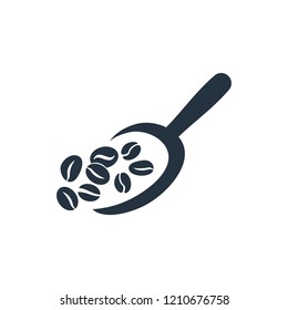 Scoop isolated icon on white background, 400 coffee set, logo and sign