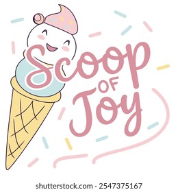 Scoop of Joy: Sweet Treat Delight Vector Design