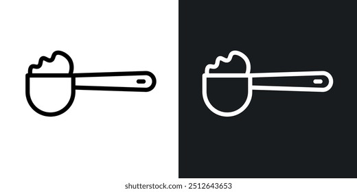 Scoop outlined icon vector collection.