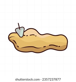 Scoop with pile of sand