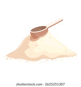 Recolher de pó de proteína repousa em uma pilha de suplemento, ideal para conceitos de aptidão e nutrição