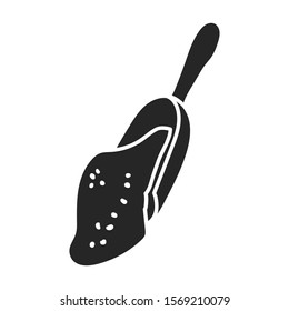 Scoop of sugar vector icon.Black vector icon isolated on white background scoop of sugar.
