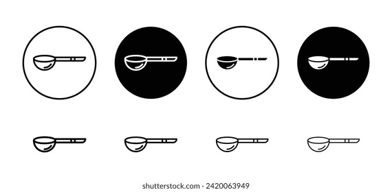 Scoop vector icon set collection. Scoop Outline flat Icon.