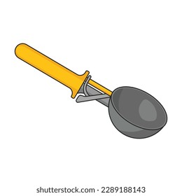 Icono de vector Scoop.Icono de vector de color aislado en la primicia de fondo blanco.