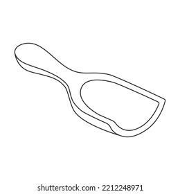 Icono de vector Scoop.Icono de vector de contorno aislado en la primicia de fondo blanco.