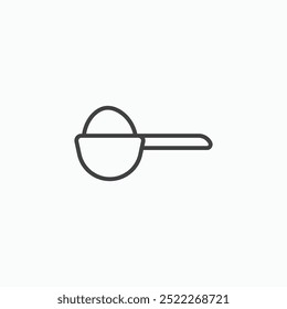 Scoopline in Thin line black color. flat simple vector symbols illustration.