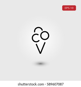 scoops of ice cream icon