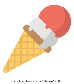 
A scoopy ice cream, flavoured ice cream
