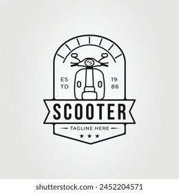 scooter or automatic motorcycle logo. motorbike symbol vector illustration design