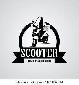 Scooter Badge Logo Designs Template