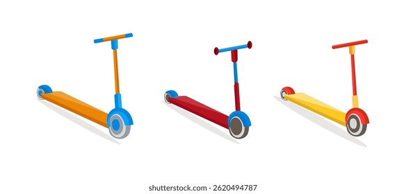Scooter Bicycle Illustration With Simple Design, Transport For Spring Scooters Bike.