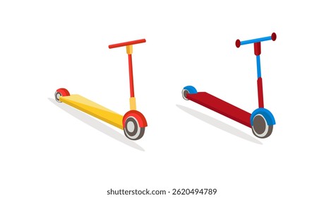 Scooter Bicycle Illustration With Simple Design, Transport For Spring Scooters Bike.