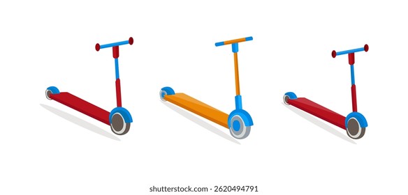 Scooter Bicycle Illustration With Simple Design, Transport For Spring Scooters Bike.