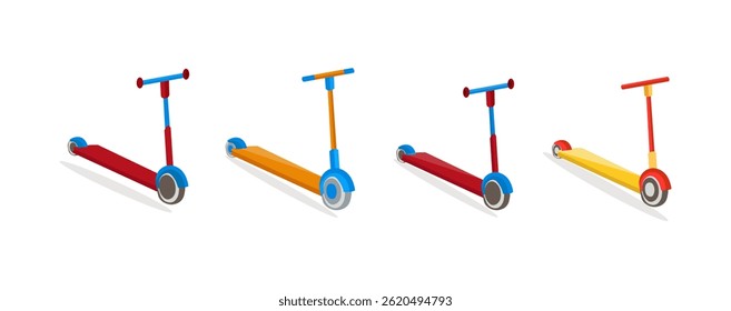 Scooter Bicycle Illustration With Simple Design, Transport For Spring Scooters Bike.