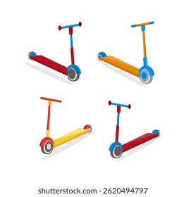 Scooter Bicycle Illustration With Simple Design, Transport For Spring Scooters Bike.
