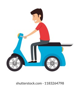 scooter bike with driver