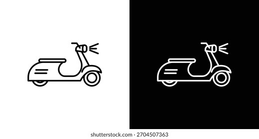 Scooter bike icon editable vector stroke for web designs