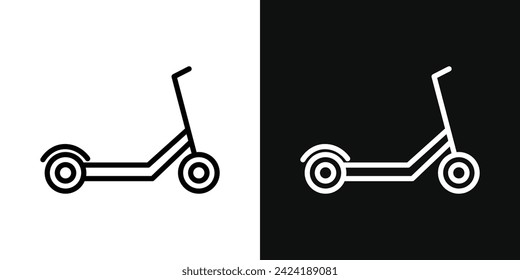 Juego de iconos de motocicletas Scooter. Ilustración vectorial