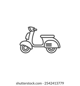 Scooter bike icon Symbol mark in filled style