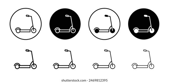 Scooter bike icon vector set collection for web