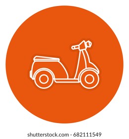 scooter bike isolated icon