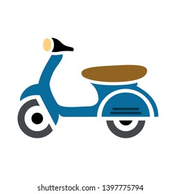 Scooter bike vector icon. filled flat sign for mobile concept and web design. Motorcycle, motorbike simple glyph icon. Symbol, logo illustration. Pixel perfect vector graphics