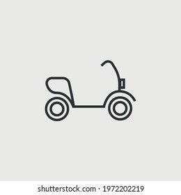 scooter bike vector icon transport motorbike