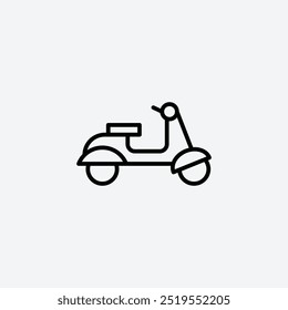 Scooter bikeline vector icon. EPS 10