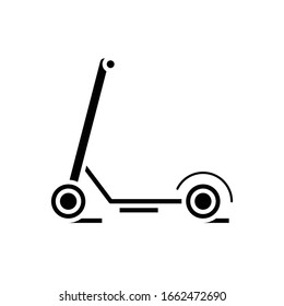 Scooter black icon, concept illustration, vector flat symbol, glyph sign.