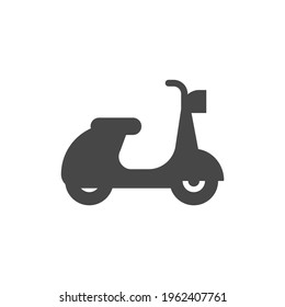 Scooter black vector icon. Simple silhouette symbol.