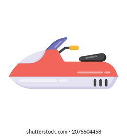 Scooter boat icon, watersports vector design