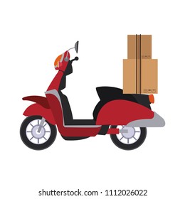 Scooter with boxes