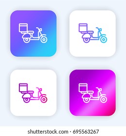 Scooter bright purple and blue gradient app icon