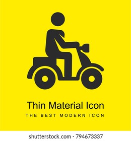 Scooter bright yellow material minimal icon or logo design