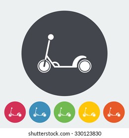 Scooter child icon. Flat vector related icon for web and mobile applications. It can be used as - logo, pictogram, icon, infographic element. Vector Illustration. 