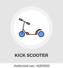 Scooter child icon vector. Flat icon isolated on the white background. Editable EPS file. Vector illustration.