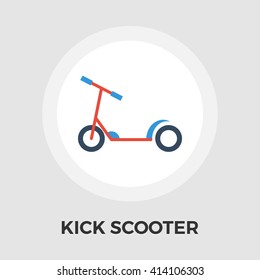 Scooter child icon vector. Flat icon isolated on the white background. Editable EPS file. Vector illustration.