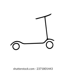 Scooter, children's toy. Vector hand-drawn doodles. Logo, clipart, sketch, icon.