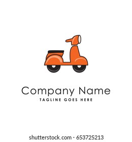 scooter classic icon logo template