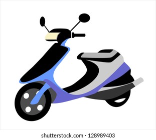 Scooter classic style ; vector illustration