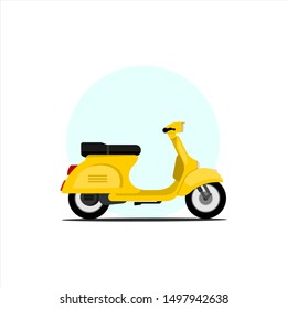 Scooter Classic Vector Yellow illustration