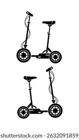 Scooter Clipart Illustration Design on Black Colour