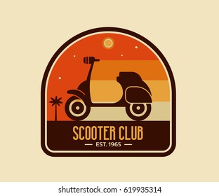 Scooter Club Badge Or Logo Template.