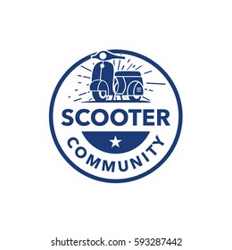 scooter community stamp logo